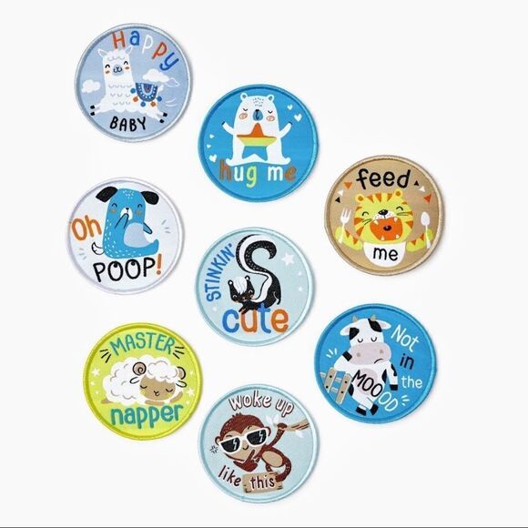 MILESTONE Grow with Me Mood and Milestone Gift Bodysuits Interchangeable Patches - Picture 3 of 7